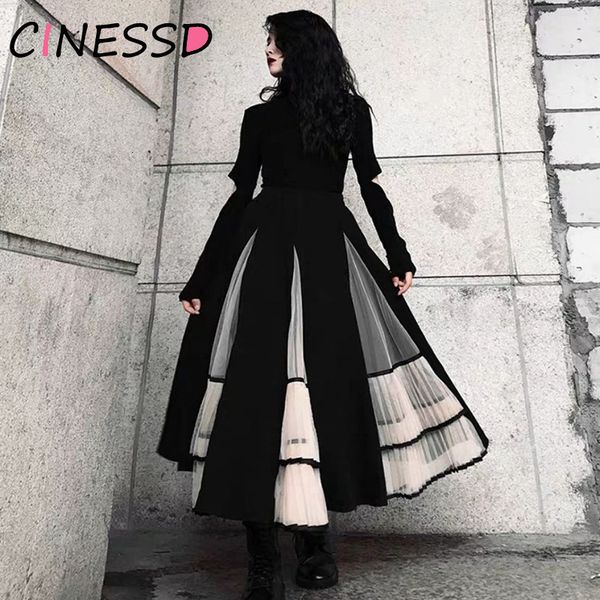 skirts female patchwork casual clothes streetwear vintage gothic black long mesh skirt fashion women lolita elastic high waist w38u
skirts female patchwork casual clothes streetwear vintage gothic black long mesh skirt fashion women lolita elastic high waist w38u