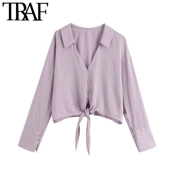 traf women fashion with bow tied cropped blouses vintage long sleeve button-up female shirts blusas chic 210415, White
traf women fashion with bow tied cropped blouses vintage long sleeve button-up female shirts blusas chic 210415, White