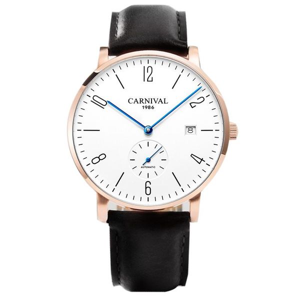 switzerland carnival men's watches auto mechanical watch men genuine leather strap sapphire mirror clock c8017-3 wristwatches, Slivery;brown
switzerland carnival men's watches auto mechanical watch men genuine leather strap sapphire mirror clock c8017-3 wristwatches, Slivery;brown