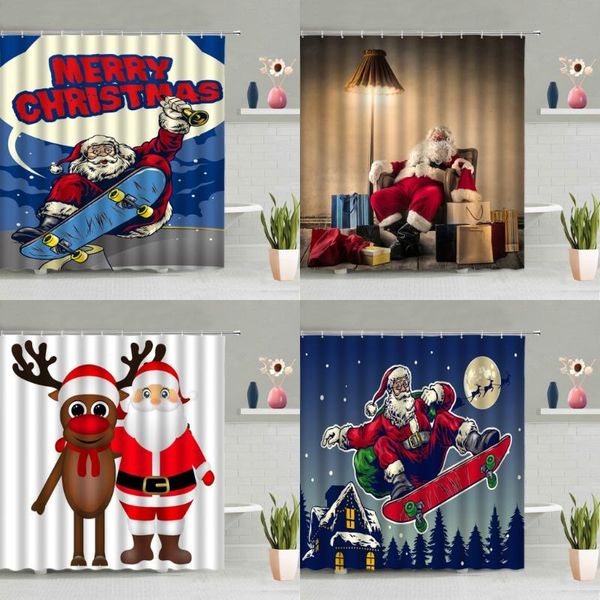 shower curtains christmas curtain santa claus elk sleigh party background wall decoration bathroom screen washable with hook set
shower curtains christmas curtain santa claus elk sleigh party background wall decoration bathroom screen washable with hook set