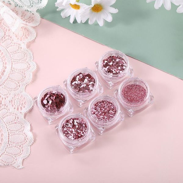 nail glitter 6pcs pink 6 size sequin hexagon iridescent powder for gel polish and acrylic cosmetic, Silver;gold
nail glitter 6pcs pink 6 size sequin hexagon iridescent powder for gel polish and acrylic cosmetic, Silver;gold