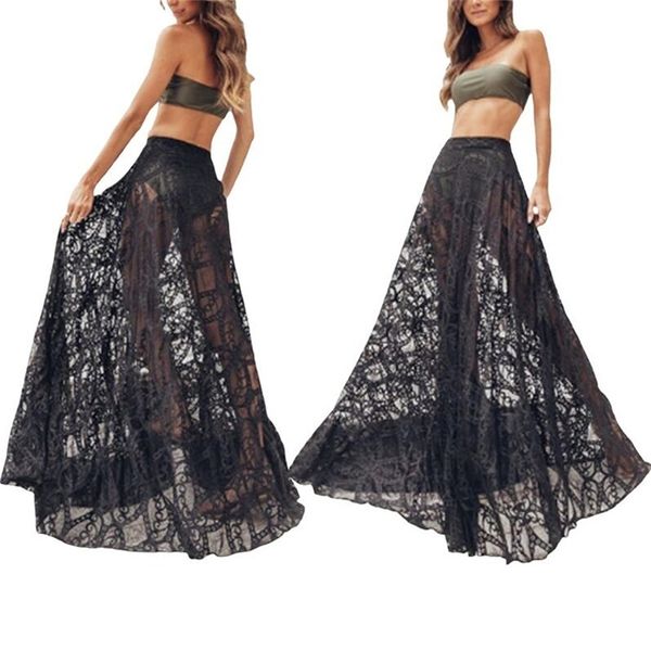 women skirt a-line ruffles mesh lace hollow out see-through princess bridesmaid evening party elegant ladies clothing 210522, Black
women skirt a-line ruffles mesh lace hollow out see-through princess bridesmaid evening party elegant ladies clothing 210522, Black