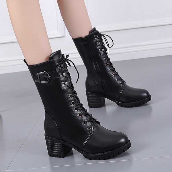41 42 43 genuine leather women winter boots thick wool warm zipper military boots high-quality female snow boots lace-up, Black
41 42 43 genuine leather women winter boots thick wool warm zipper military boots high-quality female snow boots lace-up, Black