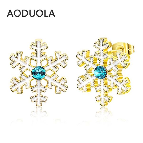stud gold color earring snowflake shape blue rhinestones earrings christams for women ear fashion jewelry gift, Golden;silver
stud gold color earring snowflake shape blue rhinestones earrings christams for women ear fashion jewelry gift, Golden;silver