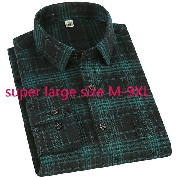 men's casual shirts arrival fashion suepr large autumn cotton men long sleeved plaid single breasted flannel plus size -8xl 9xl, White;black
men's casual shirts arrival fashion suepr large autumn cotton men long sleeved plaid single breasted flannel plus size -8xl 9xl, White;black