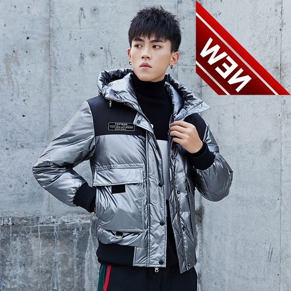 winter mens white duck down coats hooded short shining puffer jackets male thick hip hop streetwear for men outerwear jk-916, Black
winter mens white duck down coats hooded short shining puffer jackets male thick hip hop streetwear for men outerwear jk-916, Black