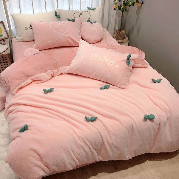 bedding sets japanese cute coral fleece fabric winter 3/4pcs set thick soft warmth duvet cover bed sheet and pillow case for bedroom
bedding sets japanese cute coral fleece fabric winter 3/4pcs set thick soft warmth duvet cover bed sheet and pillow case for bedroom