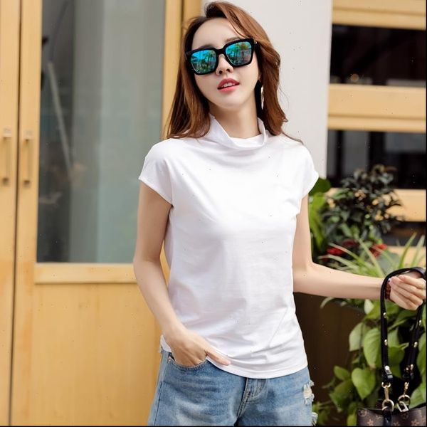 chic summer womens women t shirt 95% cotton short sleeve tee shirts s 3xl fashion ladies turtleneck thin female, White
chic summer womens women t shirt 95% cotton short sleeve tee shirts s 3xl fashion ladies turtleneck thin female, White