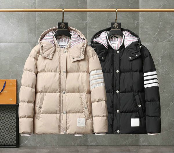 new striped print winter warm down jacket for couples with the same high-quality jackets, Black;brown
new striped print winter warm down jacket for couples with the same high-quality jackets, Black;brown