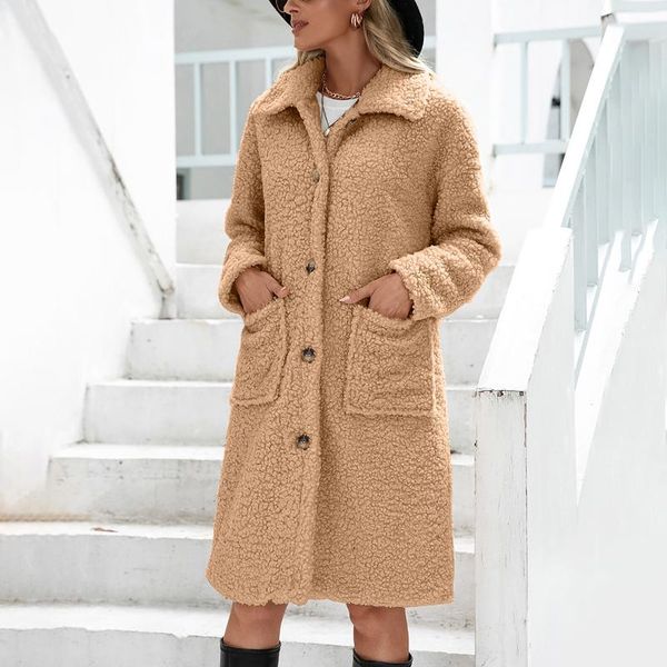 women's fur & faux 2021 autumn long winter coat woman women warm ladies teddy jacket female plush outwear, Black
women's fur & faux 2021 autumn long winter coat woman women warm ladies teddy jacket female plush outwear, Black