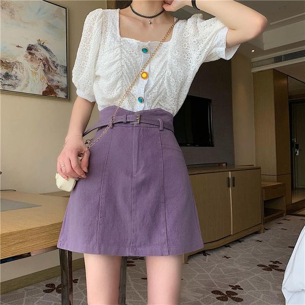 skirts 2021 summer women sweet purple high waist denim elegant mini with sashes a-line ladies casual all-matchy, Black
skirts 2021 summer women sweet purple high waist denim elegant mini with sashes a-line ladies casual all-matchy, Black