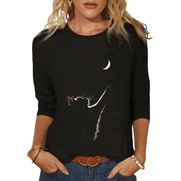 women's t-shirt autumn women cute cats 3d print long sleeve o neck loose tunic lady clothing, White
women's t-shirt autumn women cute cats 3d print long sleeve o neck loose tunic lady clothing, White