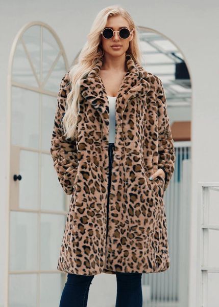 women's fur & faux leopard coats women coat luxury winter warm plush jacket fashion artificial outwear elegant, Black
women's fur & faux leopard coats women coat luxury winter warm plush jacket fashion artificial outwear elegant, Black