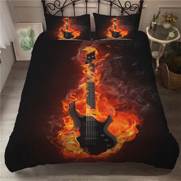fire guitar music series double bedding set queen king size black duvet cover with pillowcase 3pcs bed linen set for boy girls
fire guitar music series double bedding set queen king size black duvet cover with pillowcase 3pcs bed linen set for boy girls
