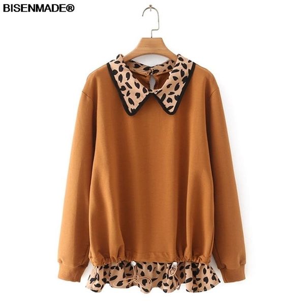 women clothing hoodies& sweatshirts plus size autumn loose casual leopard chiffon splice false two pieces 8228 211106, Black
women clothing hoodies& sweatshirts plus size autumn loose casual leopard chiffon splice false two pieces 8228 211106, Black