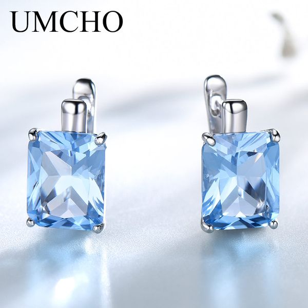 umcho solid 925 sterling silver earrings luxury rectangle created sky blue z clip earrings for women gift fine jewelry, Golden;silver
umcho solid 925 sterling silver earrings luxury rectangle created sky blue z clip earrings for women gift fine jewelry, Golden;silver