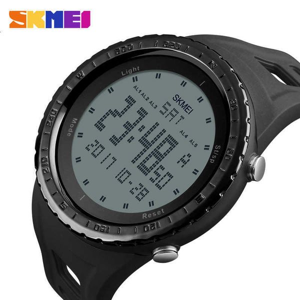 

military watches men fashion sport watch skmei brand led digital 50m waterproof swim dress sports outdoor wrist watch ly191213, Slivery;brown