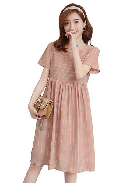 maternity wear summer chiffon dress fashion stripe long paragraph loose large size dresses, White
maternity wear summer chiffon dress fashion stripe long paragraph loose large size dresses, White