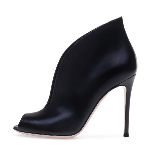 dress shoes women's super high heel open toe fish mouth ankle boots spring and autumn chengdu, Black
dress shoes women's super high heel open toe fish mouth ankle boots spring and autumn chengdu, Black