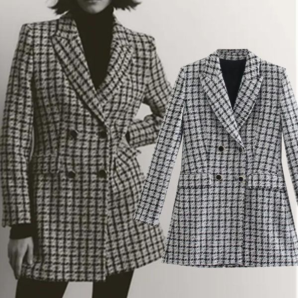 women's suits & blazers elmsk blazer mujer 2021 england style office lady retro texture casual womendouble breasted women and jackets, White;black
women's suits & blazers elmsk blazer mujer 2021 england style office lady retro texture casual womendouble breasted women and jackets, White;black
