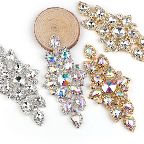 sewing on rhinestone applique 1 pcs silver base clear crystal rhinestones diy wedding evening dress, Black
sewing on rhinestone applique 1 pcs silver base clear crystal rhinestones diy wedding evening dress, Black