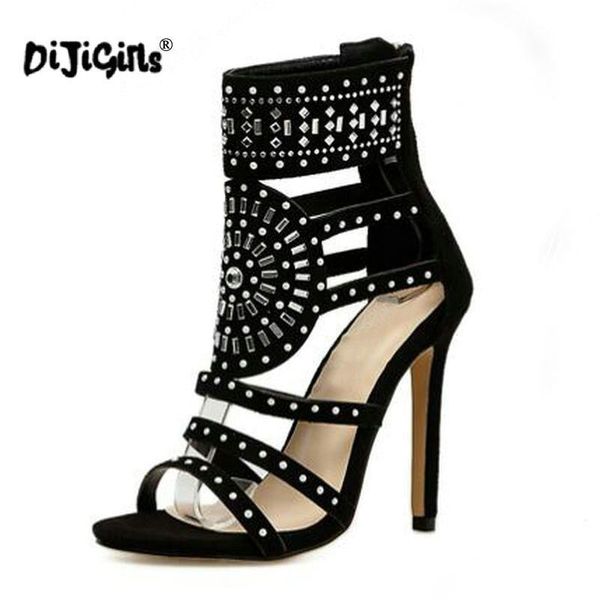 rhinestone gladiator women sandals high heels heel pumps summer party shoes drop, Black
rhinestone gladiator women sandals high heels heel pumps summer party shoes drop, Black