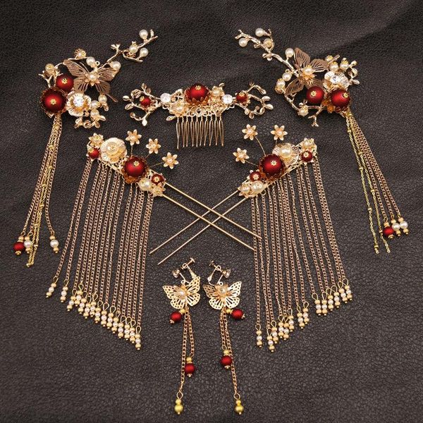 headpieces 2021 bridal hat hanfu headdress hairpin hair crown female tassel super fairy step shaking antique accessories complete set, Silver
headpieces 2021 bridal hat hanfu headdress hairpin hair crown female tassel super fairy step shaking antique accessories complete set, Silver