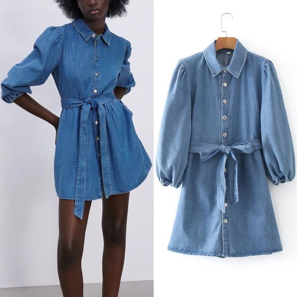 casual dresses traf dress women blue denim short woman summer 2021 fashion belt puff sleeve mini girl vintage, Black;gray
casual dresses traf dress women blue denim short woman summer 2021 fashion belt puff sleeve mini girl vintage, Black;gray