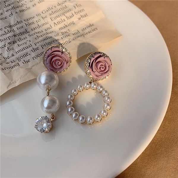 dangle & chandelier retro asymmetric pearl earrings female super fairy rose flower korean circle for women, Silver
dangle & chandelier retro asymmetric pearl earrings female super fairy rose flower korean circle for women, Silver