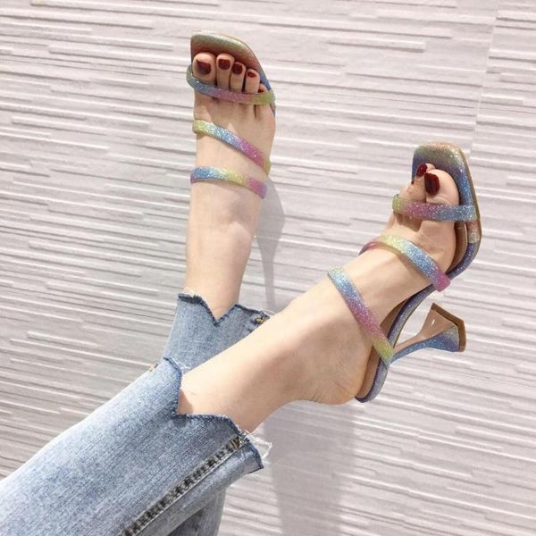 summer shoes women slides square toe sandals ladies rainbow glitter high heels slippers female fashion, Black
summer shoes women slides square toe sandals ladies rainbow glitter high heels slippers female fashion, Black