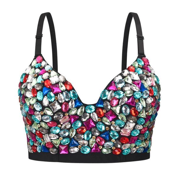 costumes new style nightclub color diamond bra underwear stage performance clothes pole dance open navel suspender top, Black
costumes new style nightclub color diamond bra underwear stage performance clothes pole dance open navel suspender top, Black