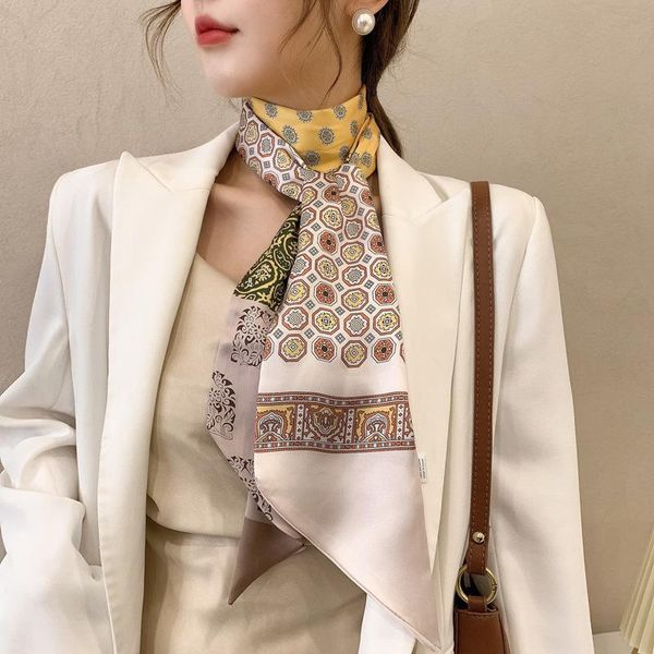 scarves choice novelty narrow small long satin silk for women thin double print korean big bevel ladies neckerchiefs hair bands, Blue;gray
scarves choice novelty narrow small long satin silk for women thin double print korean big bevel ladies neckerchiefs hair bands, Blue;gray