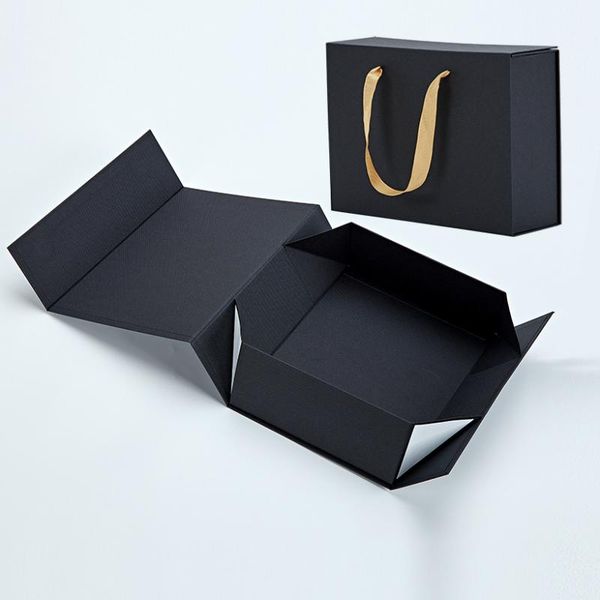 customised silk handlers soft touch luxury gift package rigid black paper box for packaging wrap
customised silk handlers soft touch luxury gift package rigid black paper box for packaging wrap