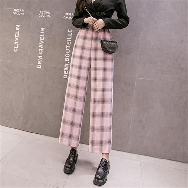 women's pants & capris chiffon wide leg women plaid retro pockets elastic waist korean all-match womens spring 2021 long trousers strai, Black;white
women's pants & capris chiffon wide leg women plaid retro pockets elastic waist korean all-match womens spring 2021 long trousers strai, Black;white