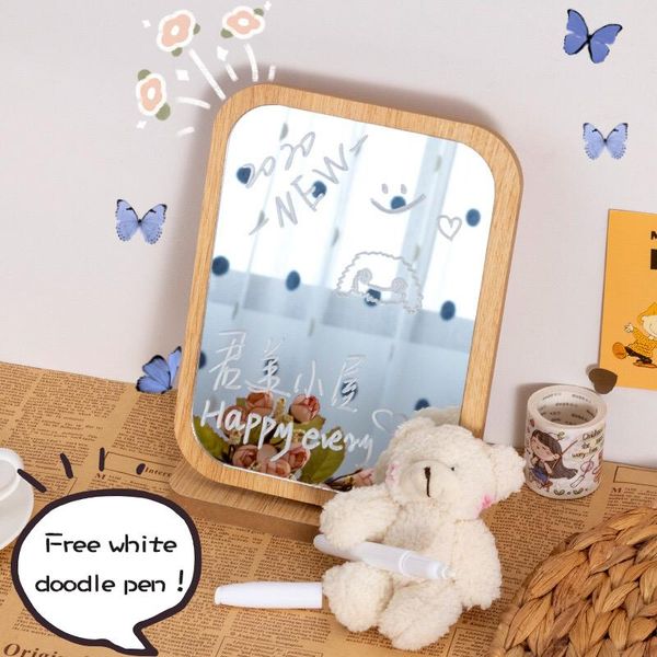 mirrors ins wooden mirror simple deskvanity makeup bedroom home decor espejo para maquillarse with doodle pen
mirrors ins wooden mirror simple deskvanity makeup bedroom home decor espejo para maquillarse with doodle pen