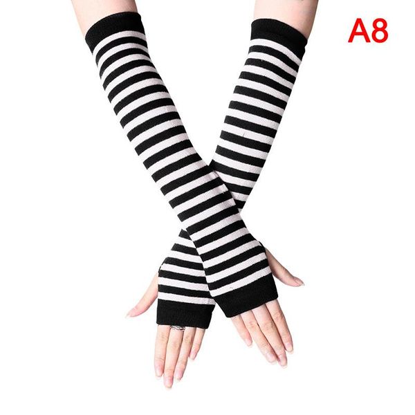 five fingers gloves fashion women girls striped elbow warmer knitted long fingerless mittens party accessories gift, Blue;gray
five fingers gloves fashion women girls striped elbow warmer knitted long fingerless mittens party accessories gift, Blue;gray