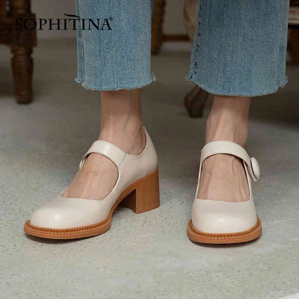 sophitina mary jane women's shoes round toe thick heels cute japanese female shoes handmade cow leather casual lady pumps ao364 210513, Black
sophitina mary jane women's shoes round toe thick heels cute japanese female shoes handmade cow leather casual lady pumps ao364 210513, Black