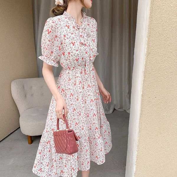chic bow flower print a line slim waist women dresses sweet elegant temperament dress summer simple vestidos 210529, Black;gray
chic bow flower print a line slim waist women dresses sweet elegant temperament dress summer simple vestidos 210529, Black;gray
