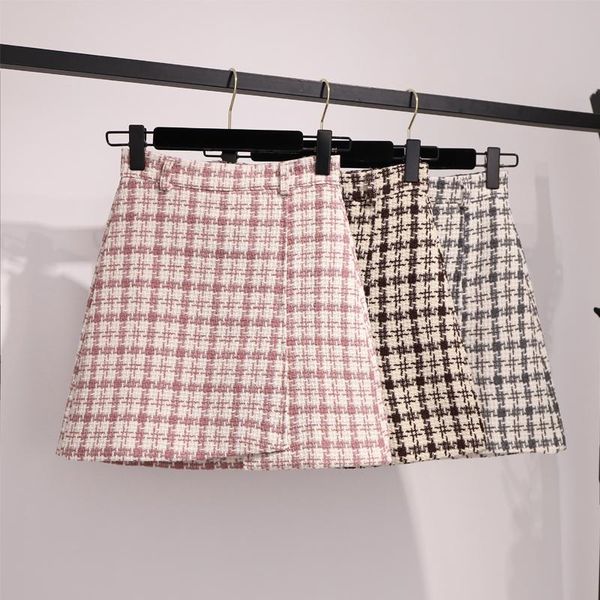 skirts pink woolen skirt women's 2021 autumn and winter korean high waist thin a-line plaid wrap hip short, Black
skirts pink woolen skirt women's 2021 autumn and winter korean high waist thin a-line plaid wrap hip short, Black