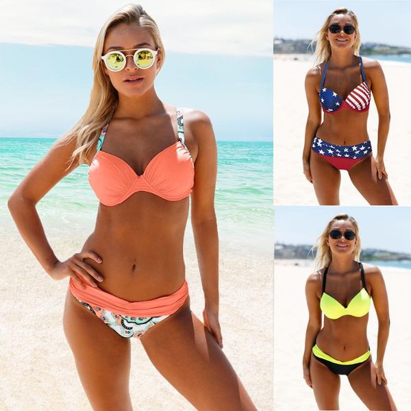 women's swimwear bikini 2021 split sling swimsuit push up high waist printed bathing suit summer beach spa, White;black
women's swimwear bikini 2021 split sling swimsuit push up high waist printed bathing suit summer beach spa, White;black