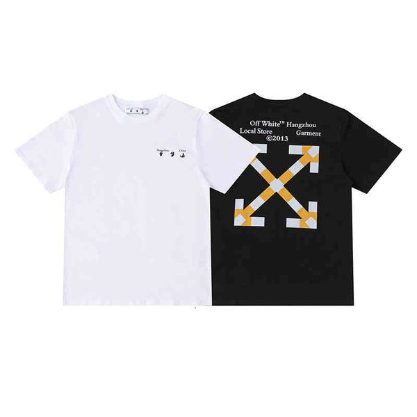 / off style white2021 spring summer new hangzhou limited arrstyle print oversized short sleeve t-shirt, White;black
/ off style white2021 spring summer new hangzhou limited arrstyle print oversized short sleeve t-shirt, White;black