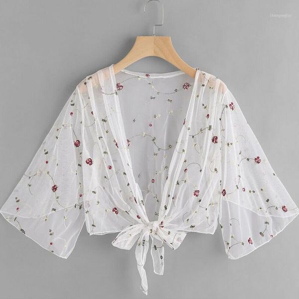 women blouses mesh sheer white flower print see through ladies sunscreen outerwear shirts blouse v neck women's &
women blouses mesh sheer white flower print see through ladies sunscreen outerwear shirts blouse v neck women's &