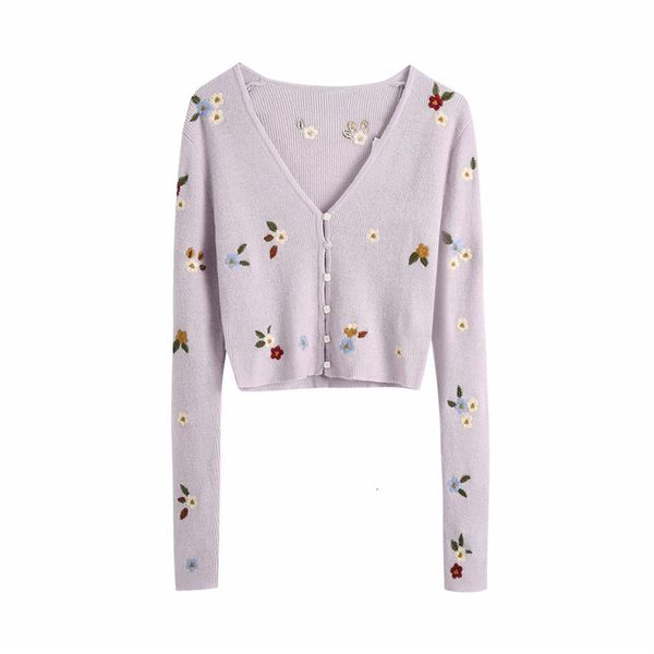 women's knits & tees sweet lady flower embroidery za short knitted cardigans women casual single breasted long sleeve vneck purple, White
women's knits & tees sweet lady flower embroidery za short knitted cardigans women casual single breasted long sleeve vneck purple, White
