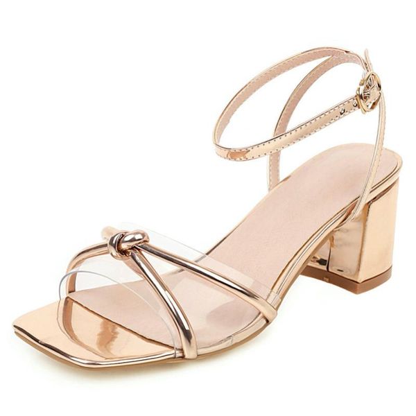 summer sandals women shoes transparent thick high heel ankle strap buckle open toe party lady plus size 46, Black
summer sandals women shoes transparent thick high heel ankle strap buckle open toe party lady plus size 46, Black