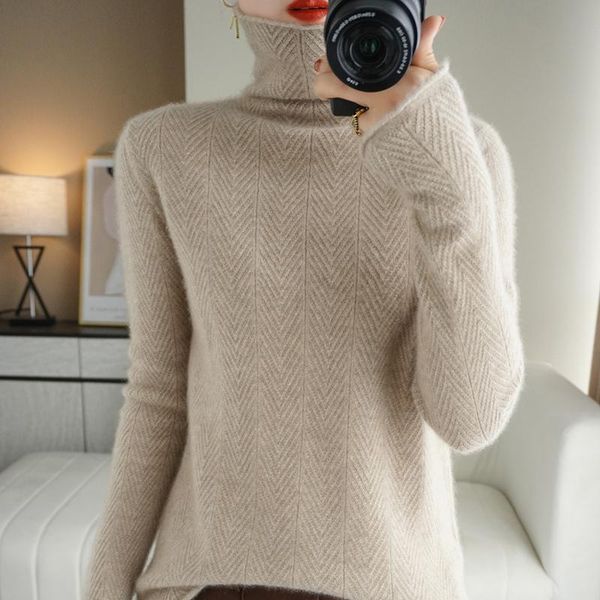 women's sweaters lafarvie wool turtleneck sweater women autumn winter knit casual loose warm female pullover pull jumper oversized clo, White;black
women's sweaters lafarvie wool turtleneck sweater women autumn winter knit casual loose warm female pullover pull jumper oversized clo, White;black
