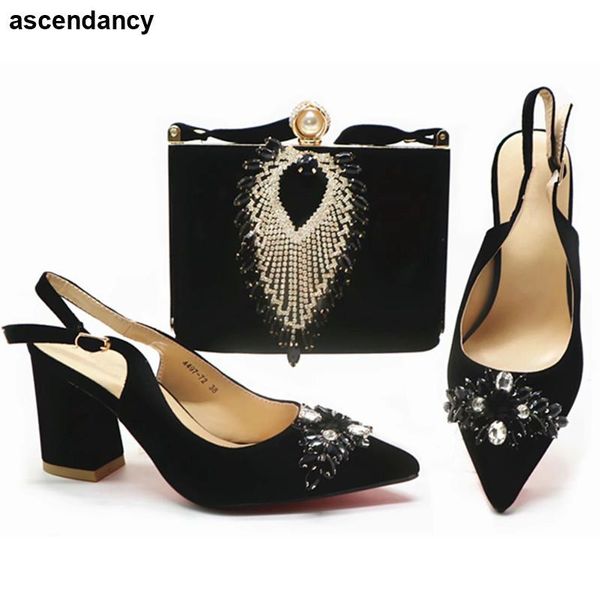 dress shoes fashion italian designer and bags matching set african wedding shoe bag sets adies with, Black