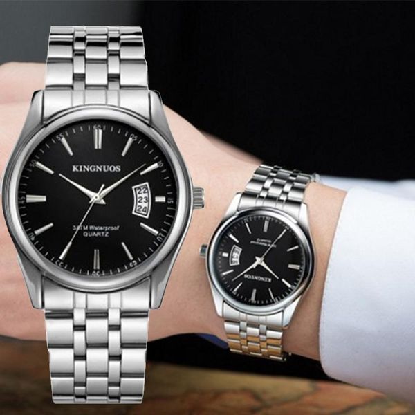 wristwatches kn luxury quartz watches for men silver color stainless steel dual calendar 3m waterproof wristwatch male clock erkek kol saati, Slivery;brown
wristwatches kn luxury quartz watches for men silver color stainless steel dual calendar 3m waterproof wristwatch male clock erkek kol saati, Slivery;brown