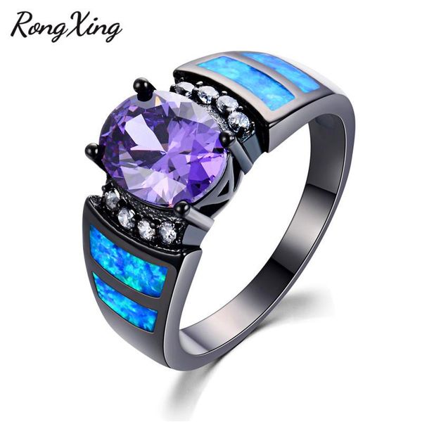 wedding rings rongxing big oval purple zircon blue fire opal for women men fashion jewelry vintage black gold filled ring rb0974, Slivery;golden
wedding rings rongxing big oval purple zircon blue fire opal for women men fashion jewelry vintage black gold filled ring rb0974, Slivery;golden