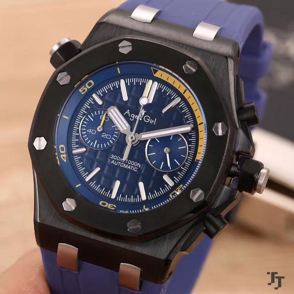 wristwatches men japanese os quartz chronograph watches stainless steel full black case blue rubber luminous sapphire watch, Slivery;brown
wristwatches men japanese os quartz chronograph watches stainless steel full black case blue rubber luminous sapphire watch, Slivery;brown