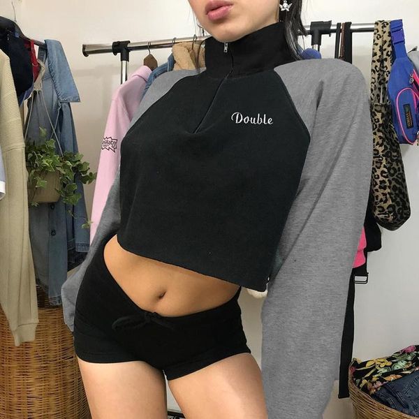 women's hoodies & sweatshirts heyoungirl casual long sleeve crop sweatshirt women embroidery letter patchwork loose pullover fashion ha, Black
women's hoodies & sweatshirts heyoungirl casual long sleeve crop sweatshirt women embroidery letter patchwork loose pullover fashion ha, Black